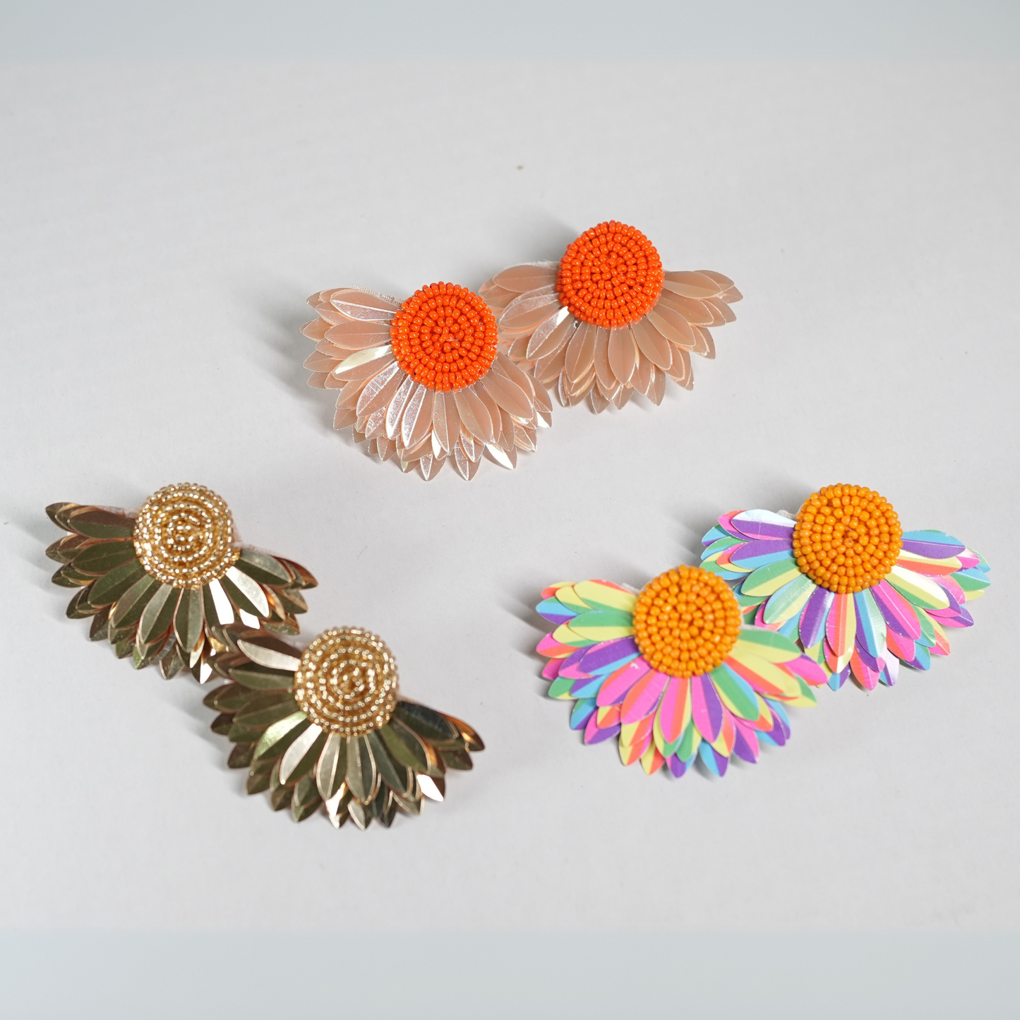 Handmade Floral Beaded Earrings by Desisnitch