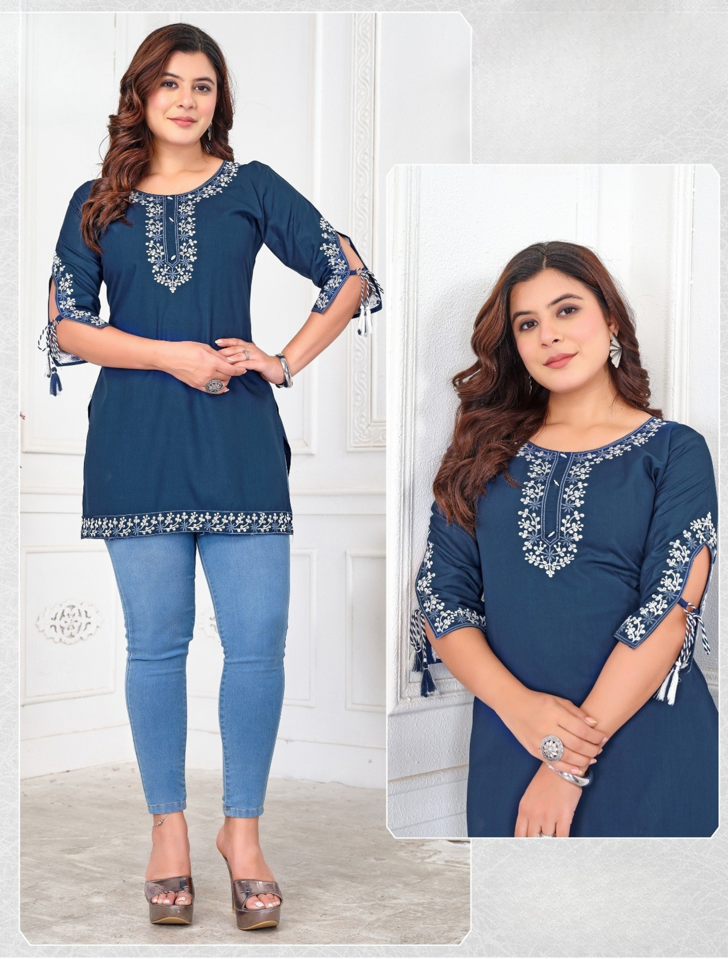 THE WOW – Elegant Embroidered Short Tunic