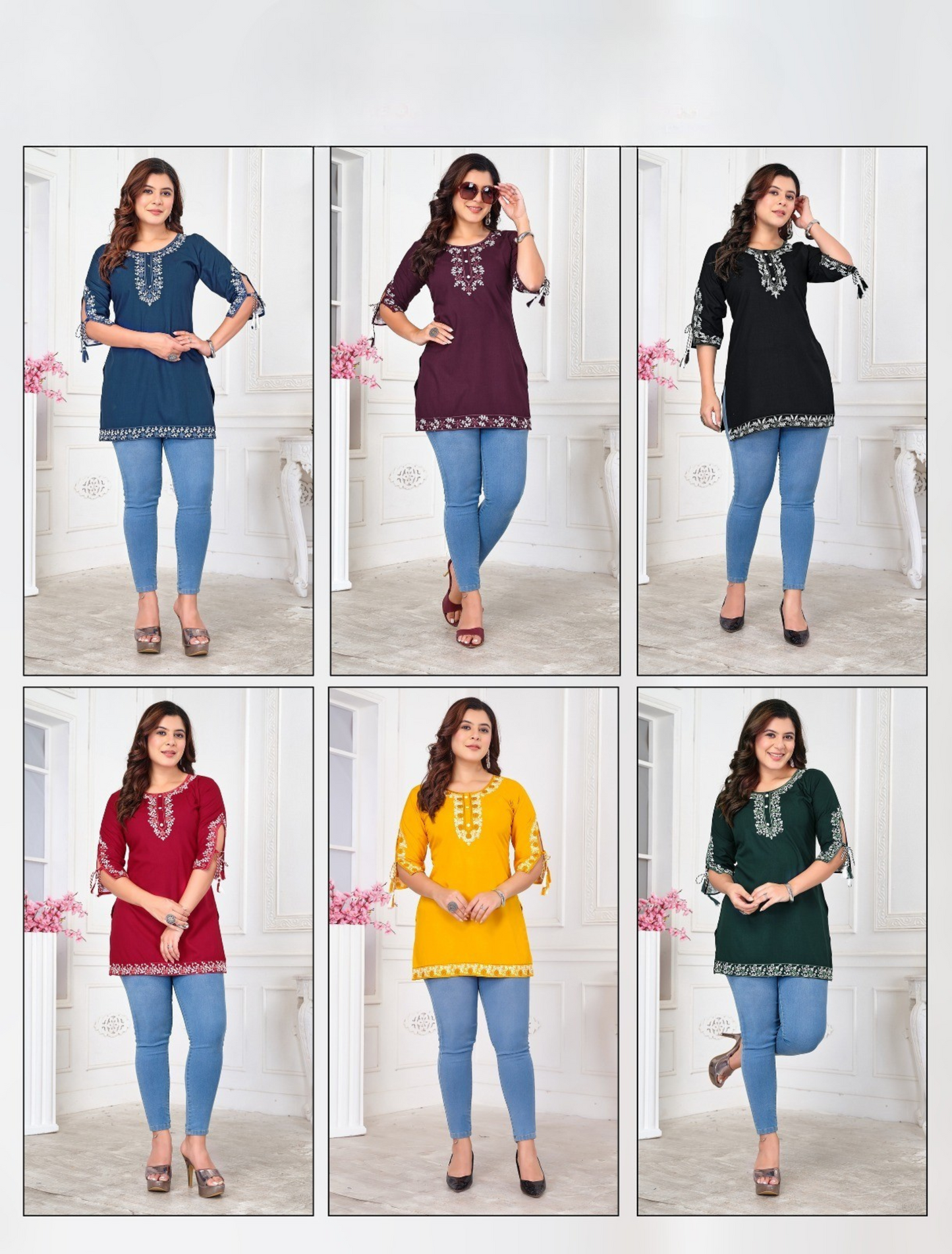 THE WOW – Elegant Embroidered Short Tunic