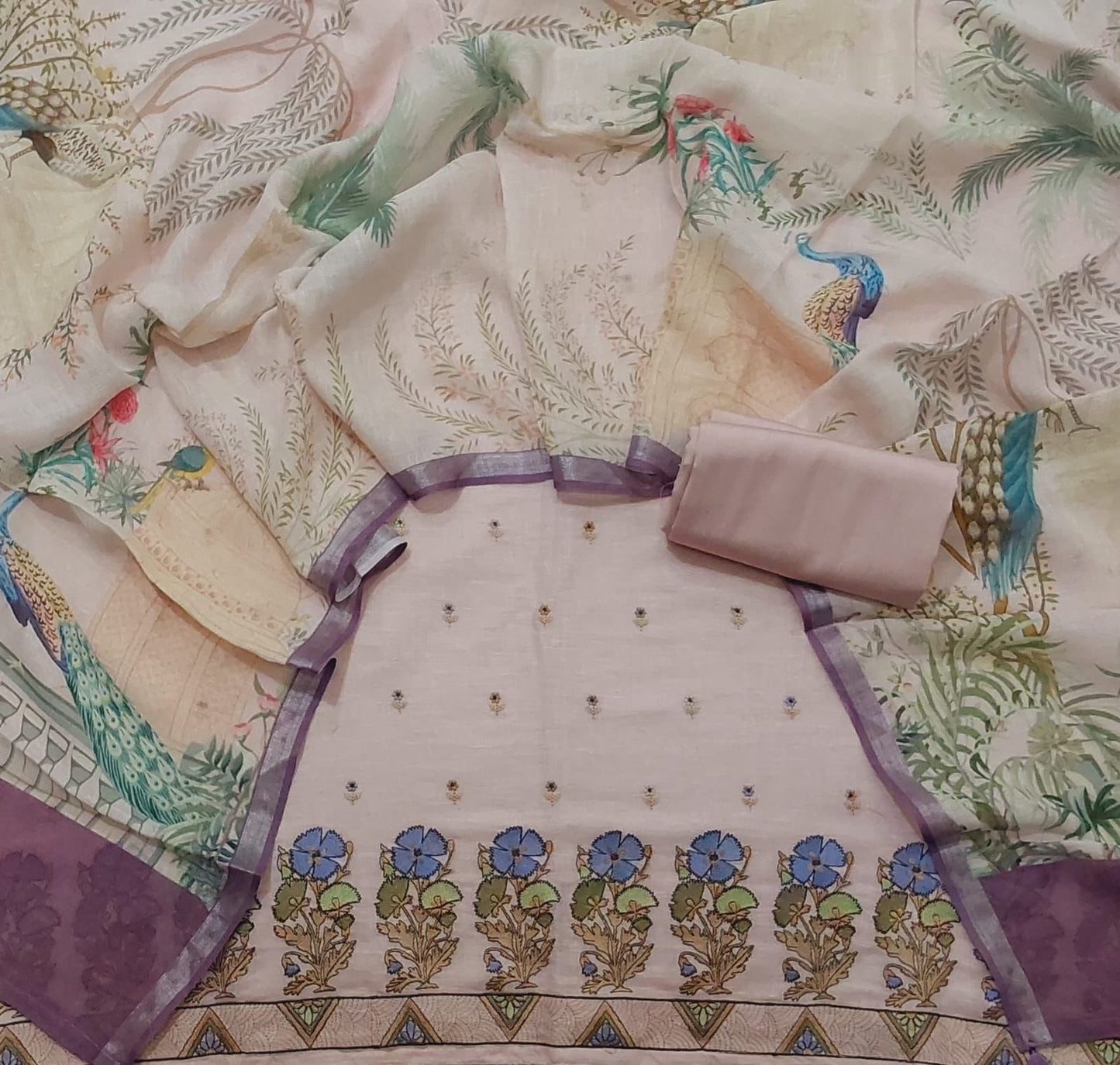 Premium Pure Linen β 3 Pc Unstitched Suit Set