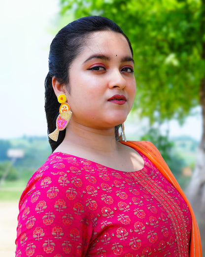 Desisnitch Handmade Cocktail Glass Earrings