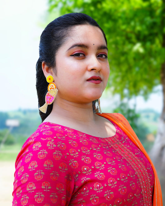 Desisnitch Handmade Cocktail Glass Earrings