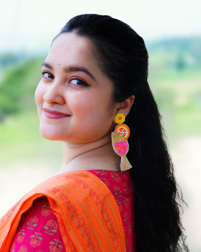 Desisnitch Handmade Cocktail Glass Earrings