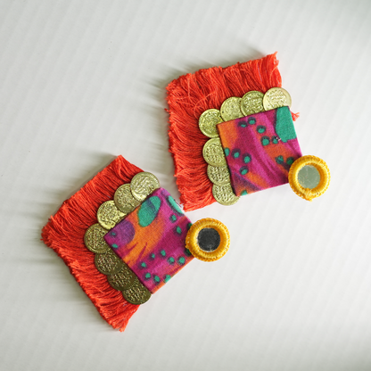 Vibrant Threads of Tradition – Handmade Boho Statement Earrings by Desisnitch 🌺