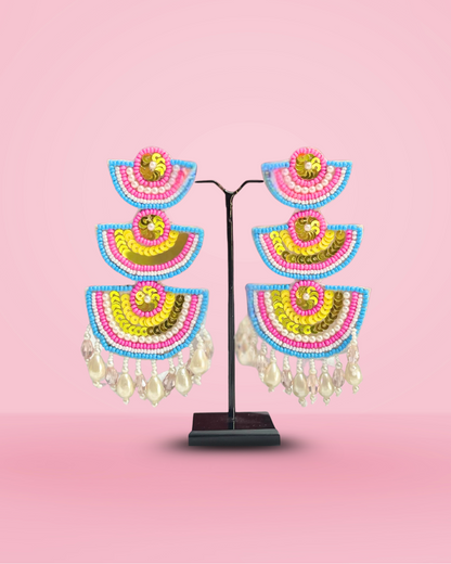 Desisnitch Handmade Lotus Drop Earrings