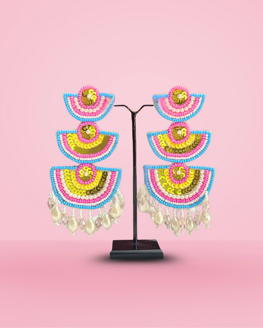 Desisnitch Handmade Lotus Drop Earrings