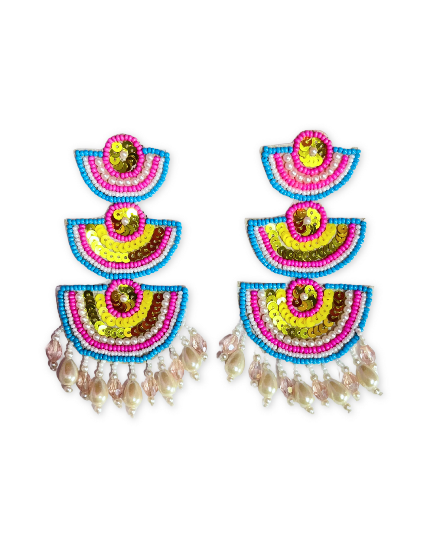 Desisnitch Handmade Lotus Drop Earrings