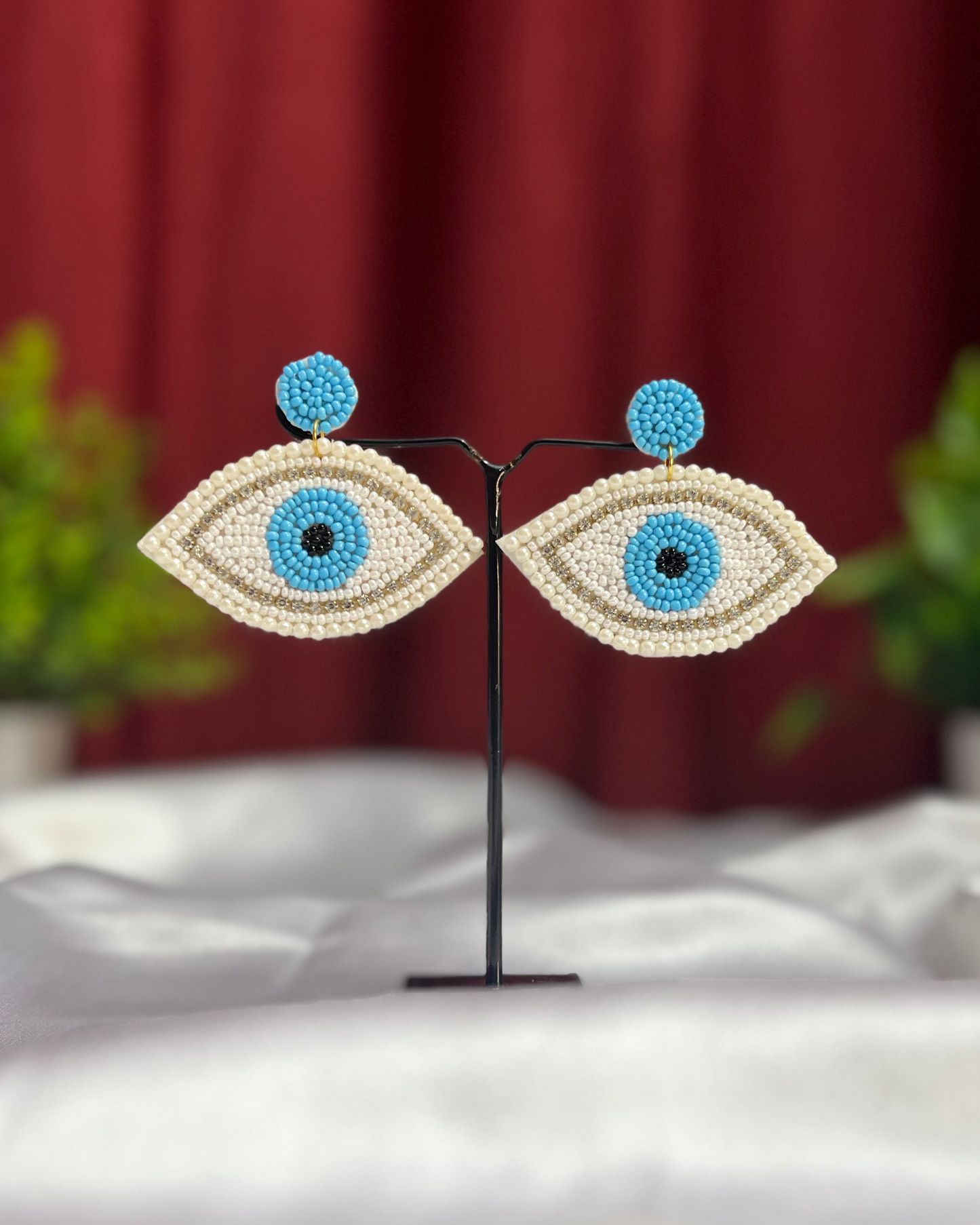 Desisnitch Blue Evil Eye Handmade Earrings