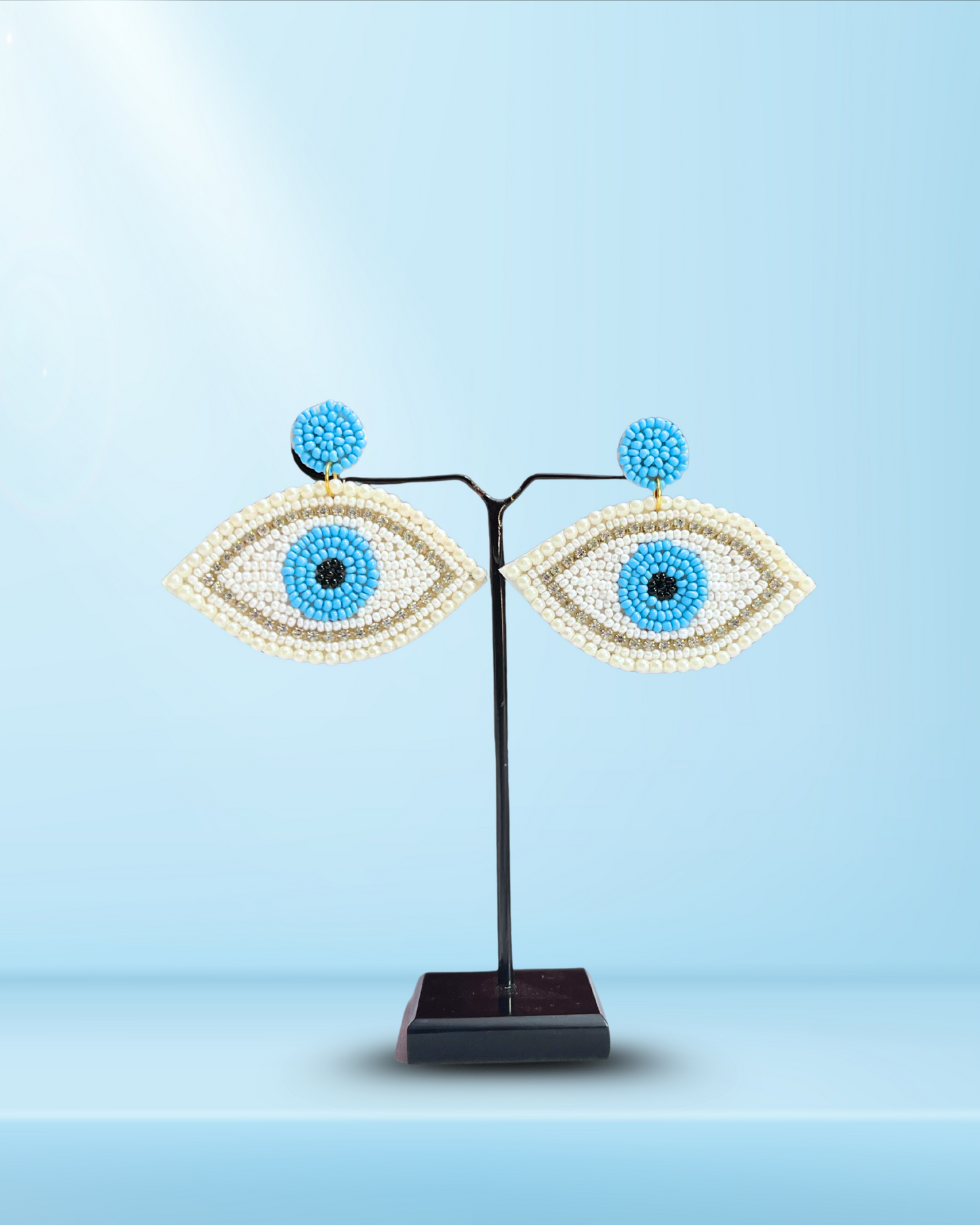Desisnitch Blue Evil Eye Handmade Earrings