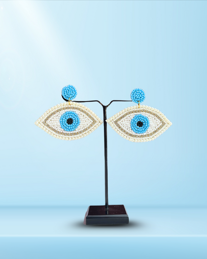 Desisnitch Blue Evil Eye Handmade Earrings