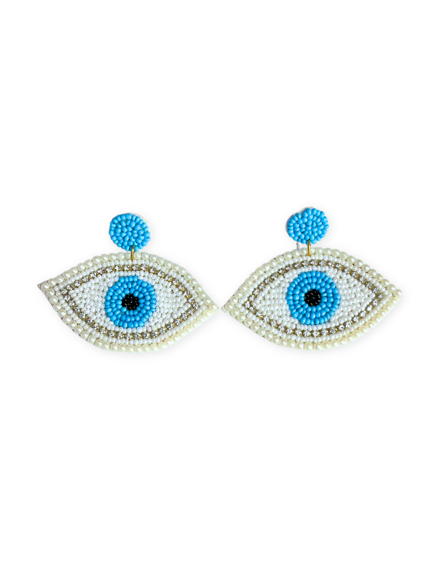 Desisnitch Blue Evil Eye Handmade Earrings