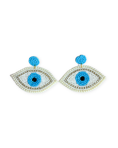Desisnitch Blue Evil Eye Handmade Earrings
