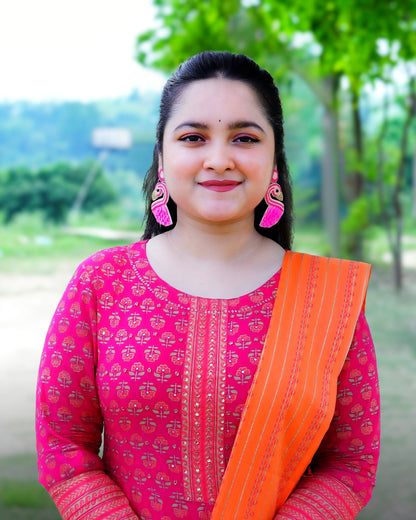 Desisnitch Flamingo Handmade Earrings