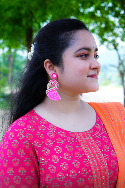 Desisnitch Flamingo Handmade Earrings