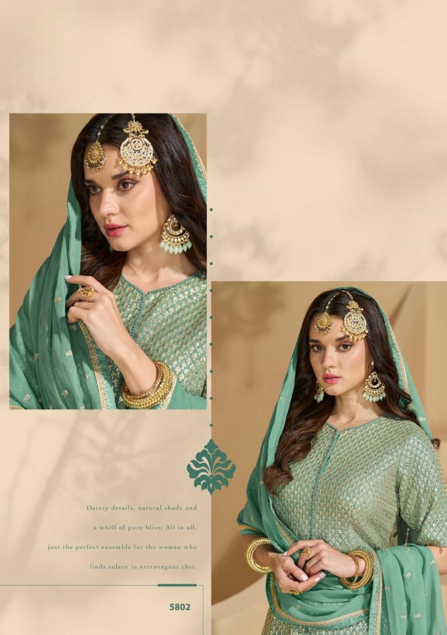Free-Size Stitched Georgette Ensemble – Premium Embroidered Set