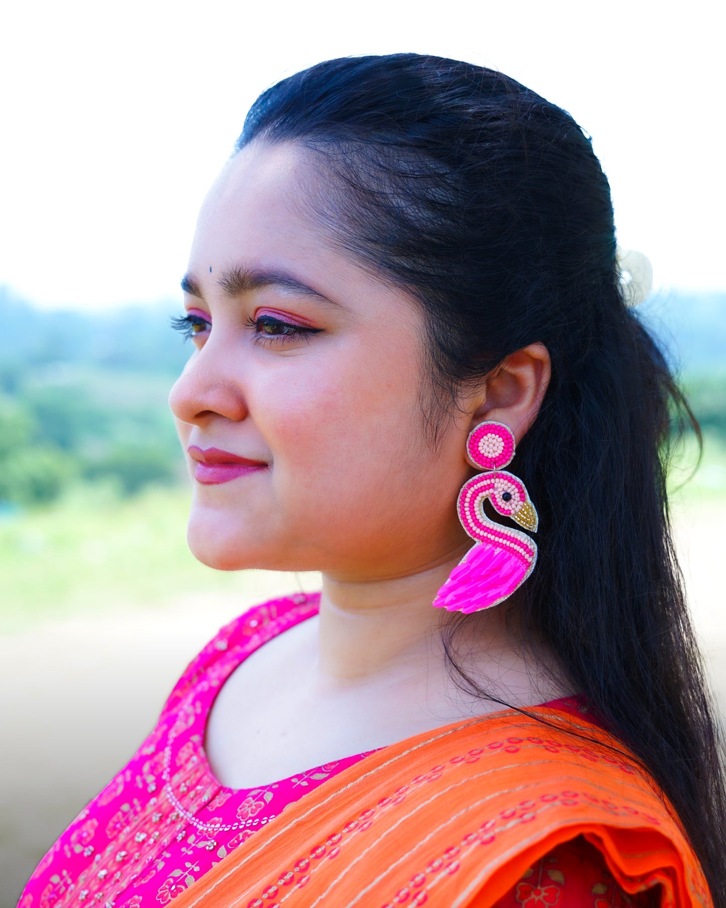 Desisnitch Flamingo Handmade Earrings