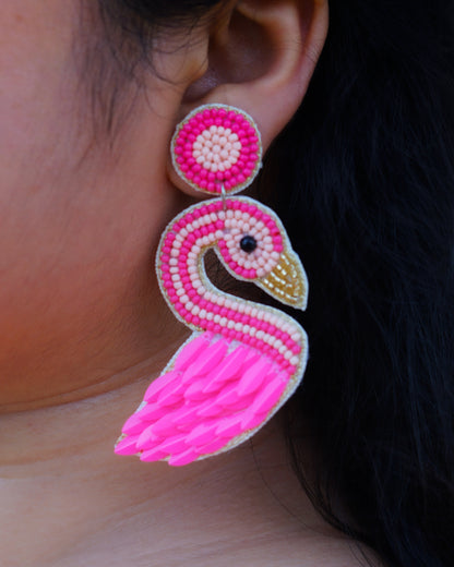 Desisnitch Flamingo Handmade Earrings