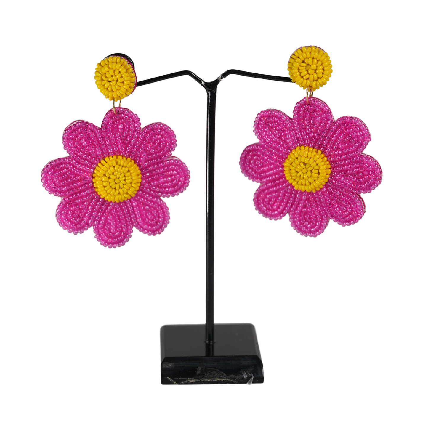 Desisnitch Handmade Floral Beaded Earrings