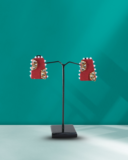 Desisnitch Handmade Earrings Combo – Citrus Beads & Pearl Gemstone Edition (Set of 2 Pairs)