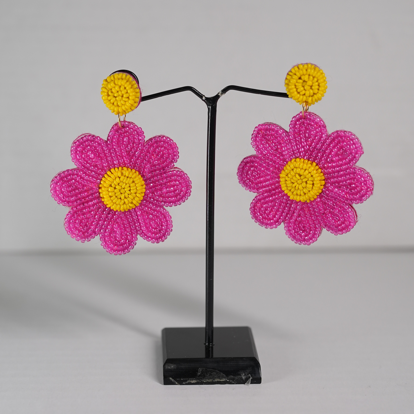 Desisnitch Handmade Floral Beaded Earrings