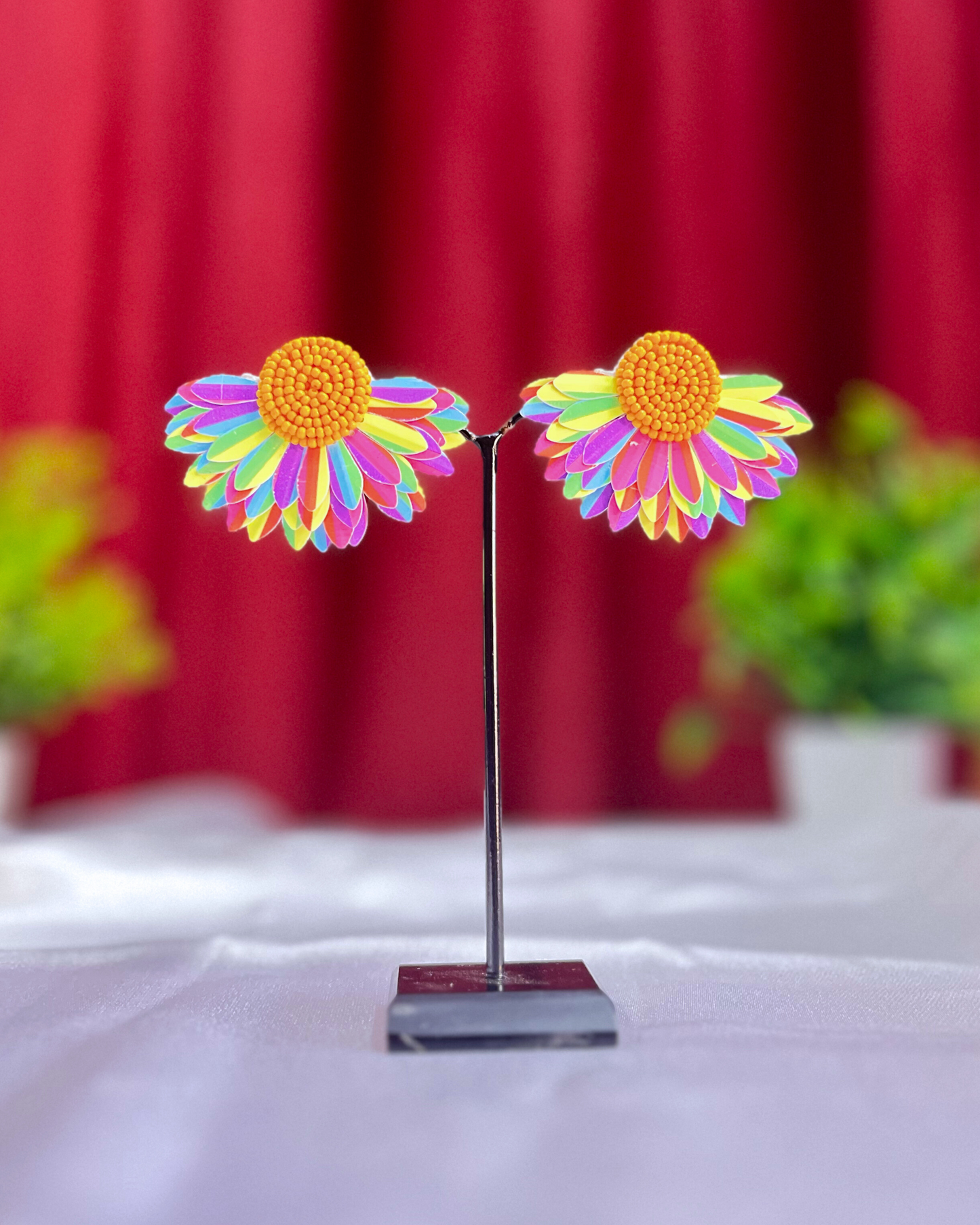 Desisnitch Modern Rainbow Handcrafted Earrings