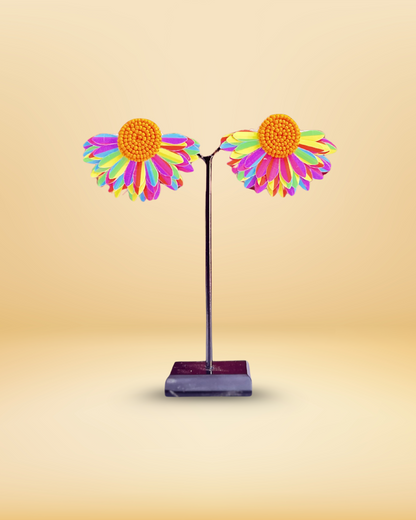 Desisnitch Modern Rainbow Handcrafted Earrings