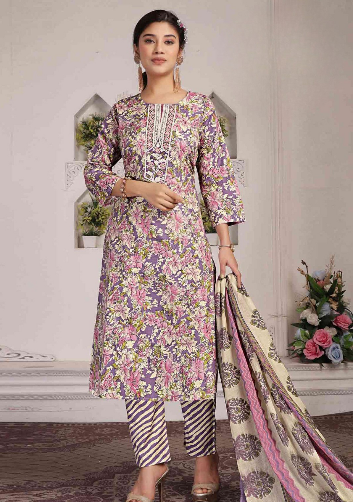 Goldy Plus – Cotton Kurti Set