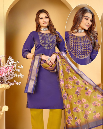 Elegant Ensemble in Roman Simmer Silk