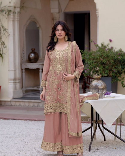 Royal Amethyst Embroidered Kurta Set