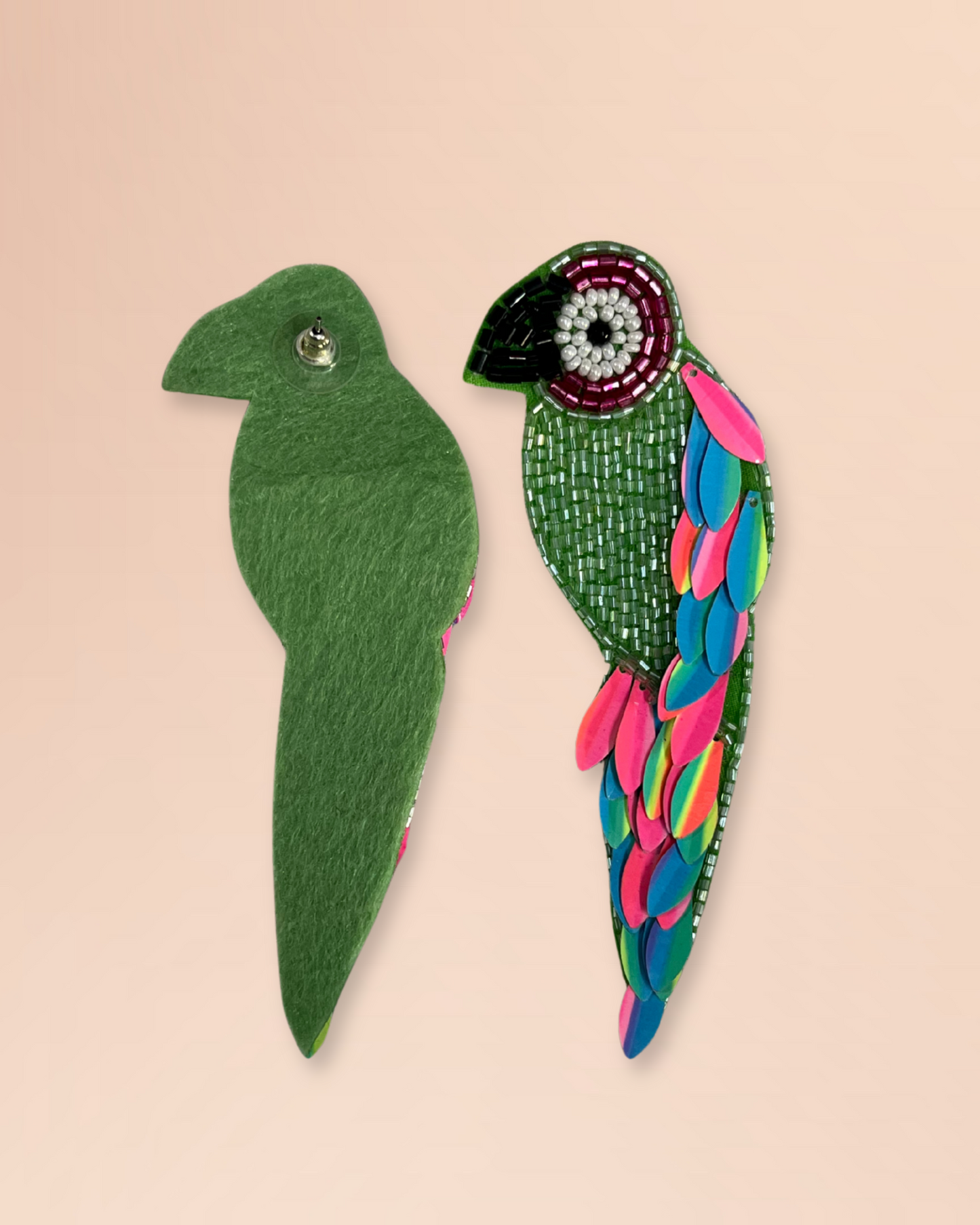 Desisnitch Parrot Handmade Earrings