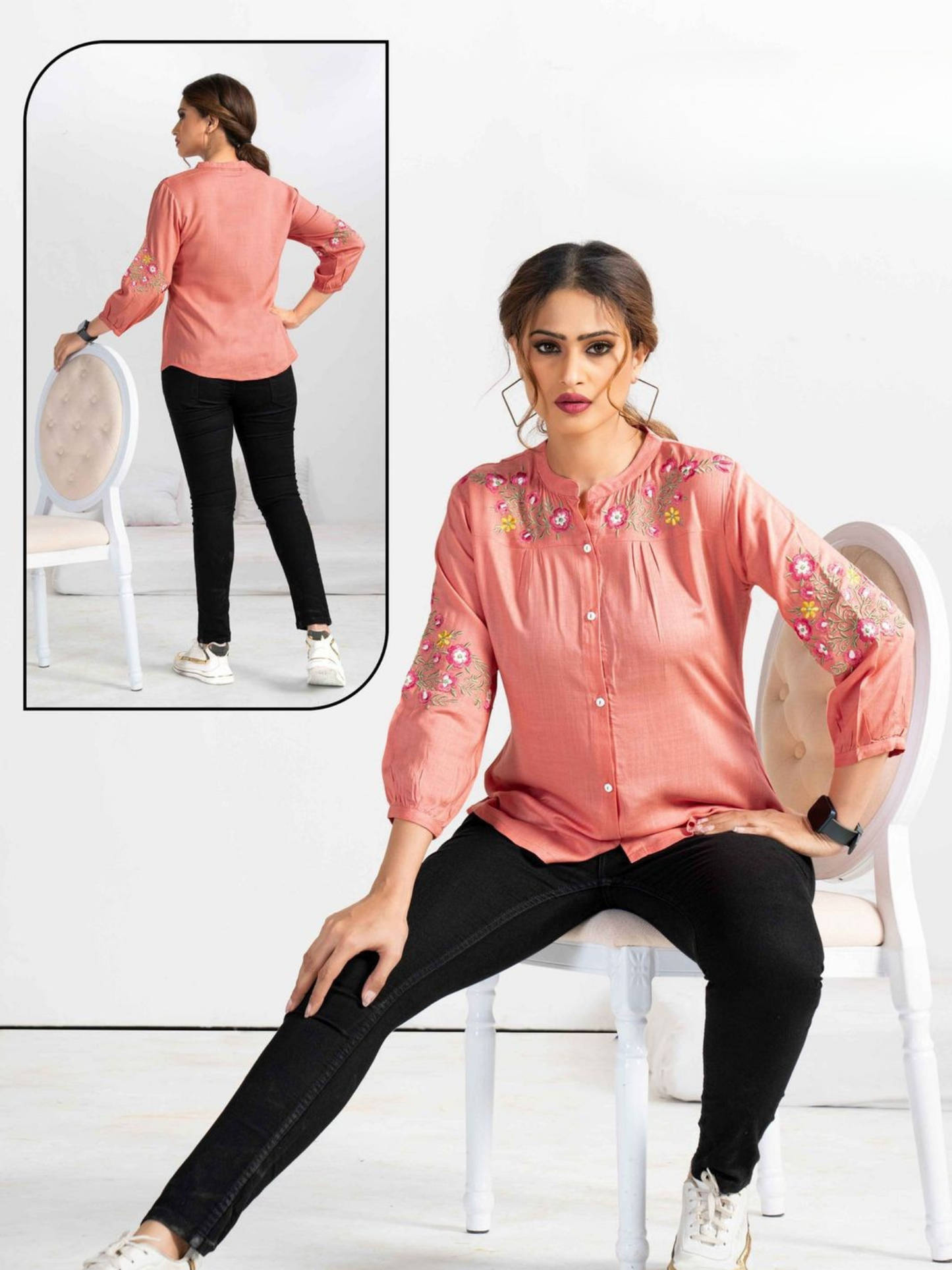 GAABAA D. NO. 905 – Elegant Regular Wear Embroidered Top