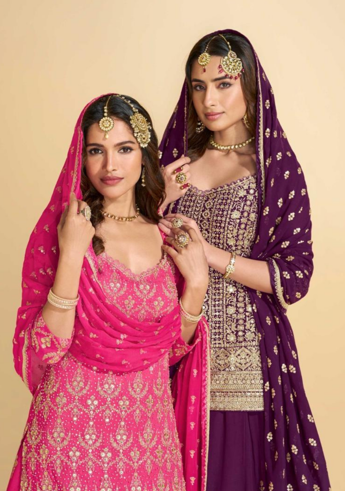 Free-Size Stitched Georgette Ensemble – Premium Embroidered Set