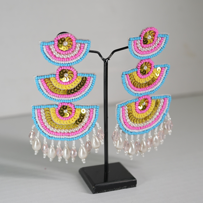 Desisnitch Handmade Lotus Drop Earrings