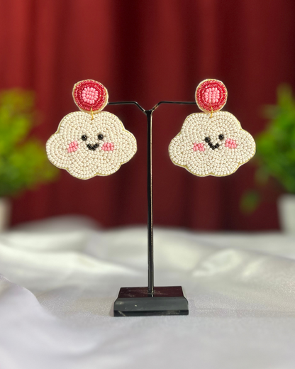 Desisnitch Smiling Cloud Handmade Earrings