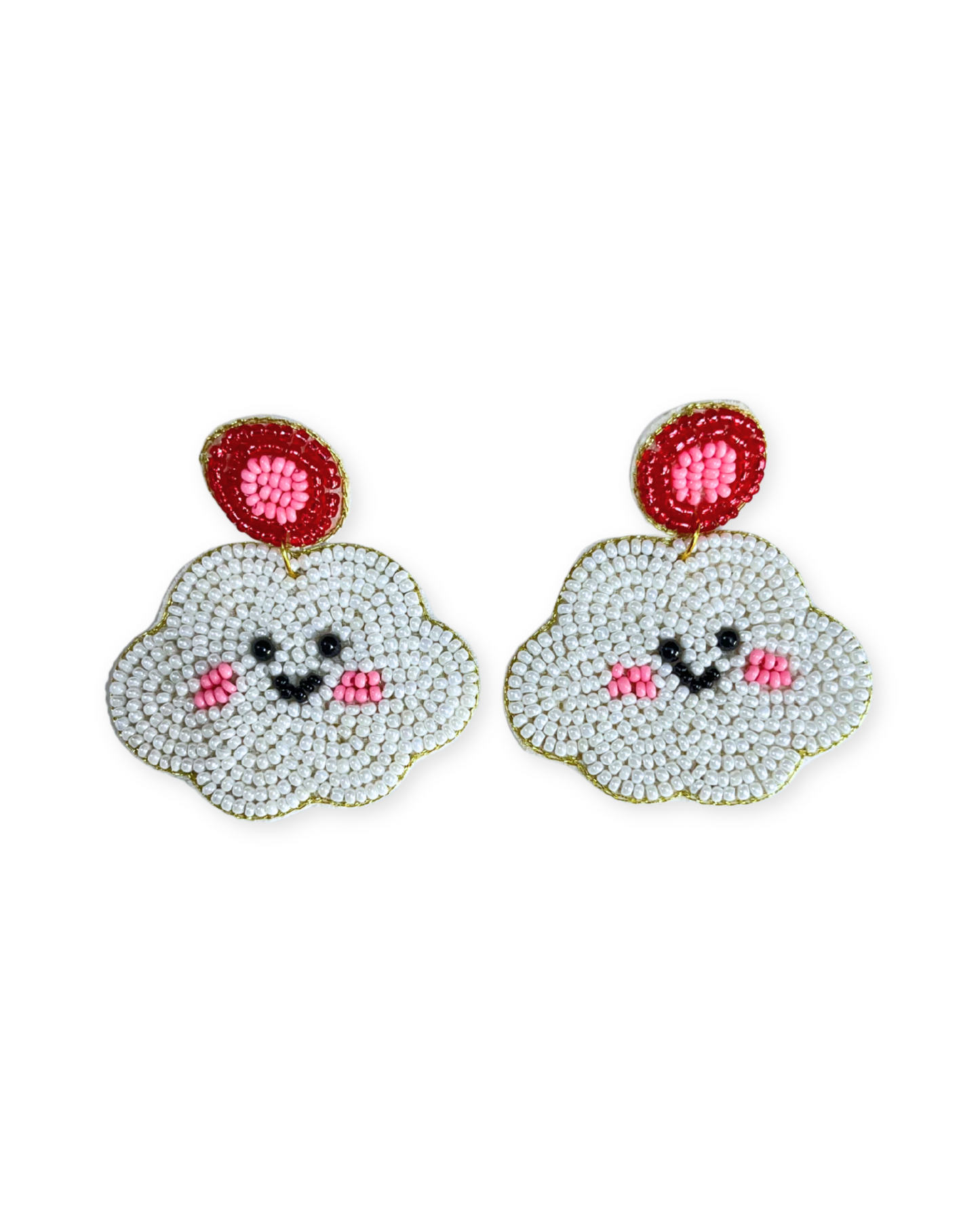 Desisnitch Smiling Cloud Handmade Earrings