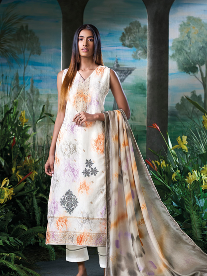 Cotton Printed Unstitched Suit – Perfect for Summer & Festivals