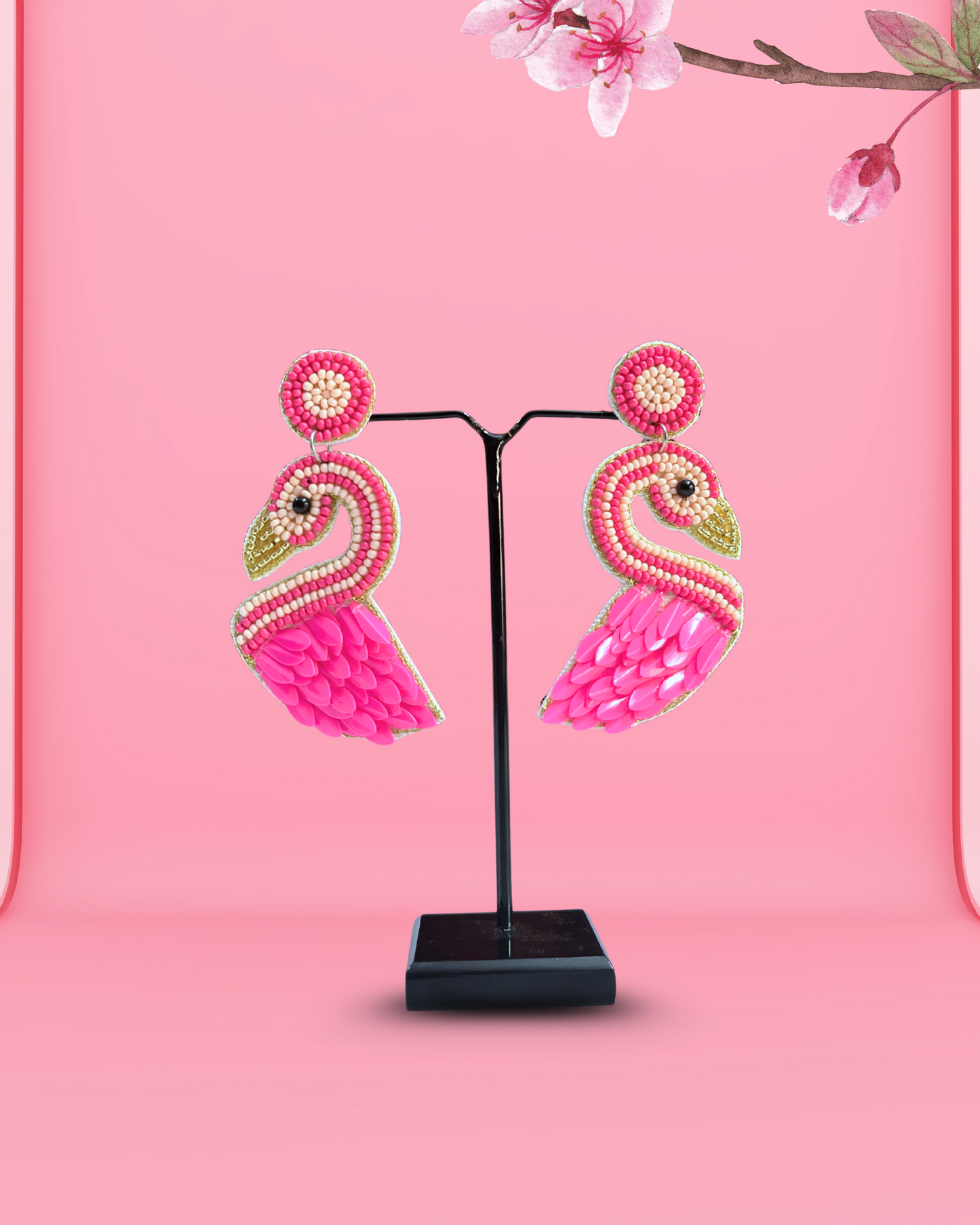 Desisnitch Flamingo Handmade Earrings