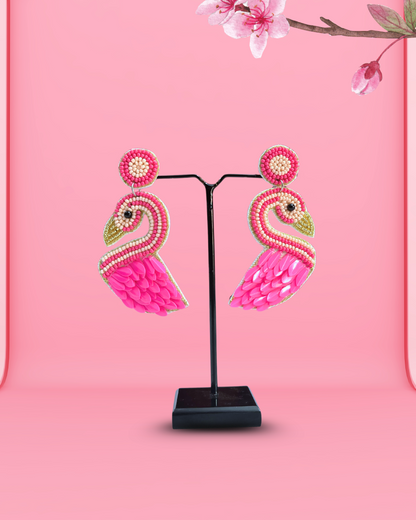 Desisnitch Flamingo Handmade Earrings