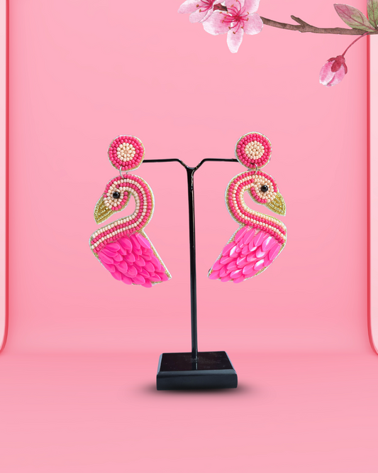 Desisnitch Flamingo Handmade Earrings