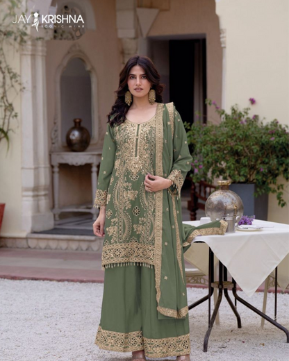 Royal Amethyst Embroidered Kurta Set