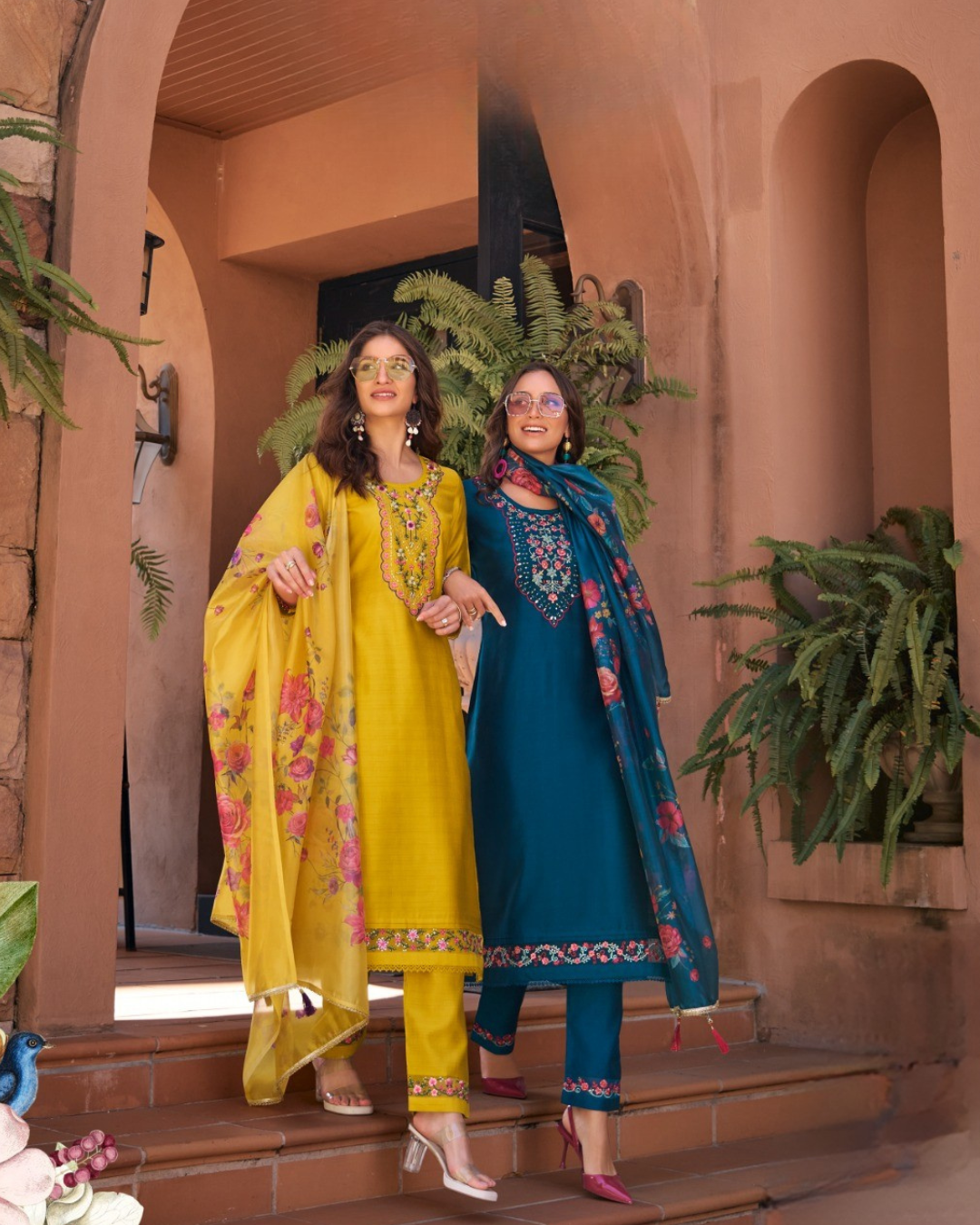 Handwork And Embroidery On Viscouse Silk Fabrics