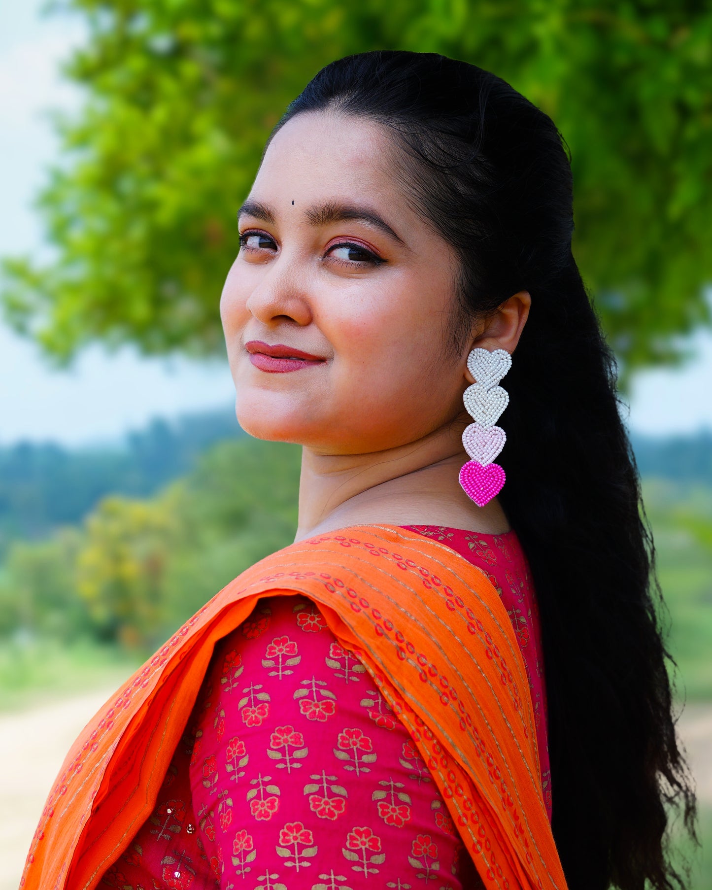 Desisnitch Handmade Heart Shaped Earrings