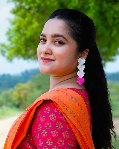 Desisnitch Handmade Heart Shaped Earrings