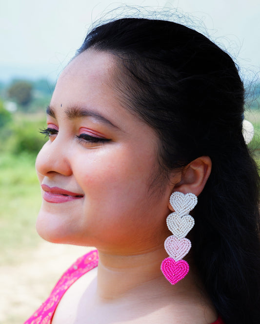 Desisnitch Handmade Heart Shaped Earrings