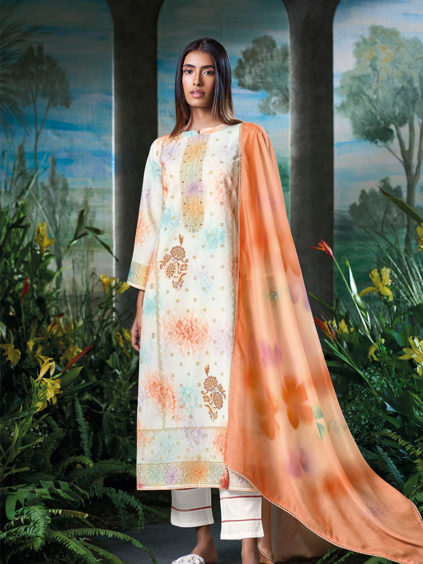 Cotton Printed Unstitched Suit – Perfect for Summer & Festivals