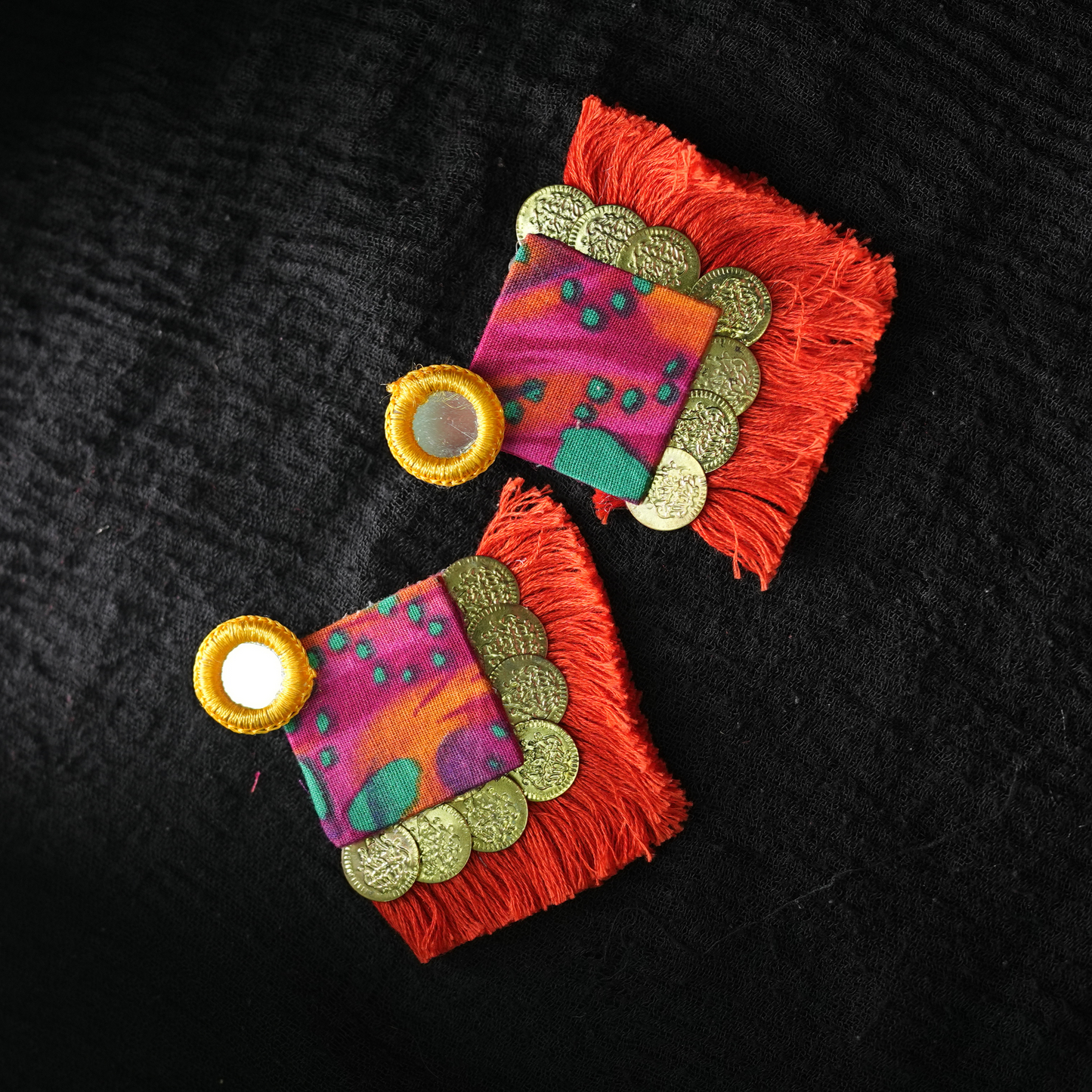 Vibrant Threads of Tradition – Handmade Boho Statement Earrings by Desisnitch 🌺