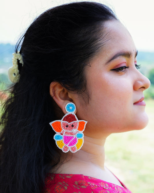 Desisnitch Ganesha Handmade Drop Earrings