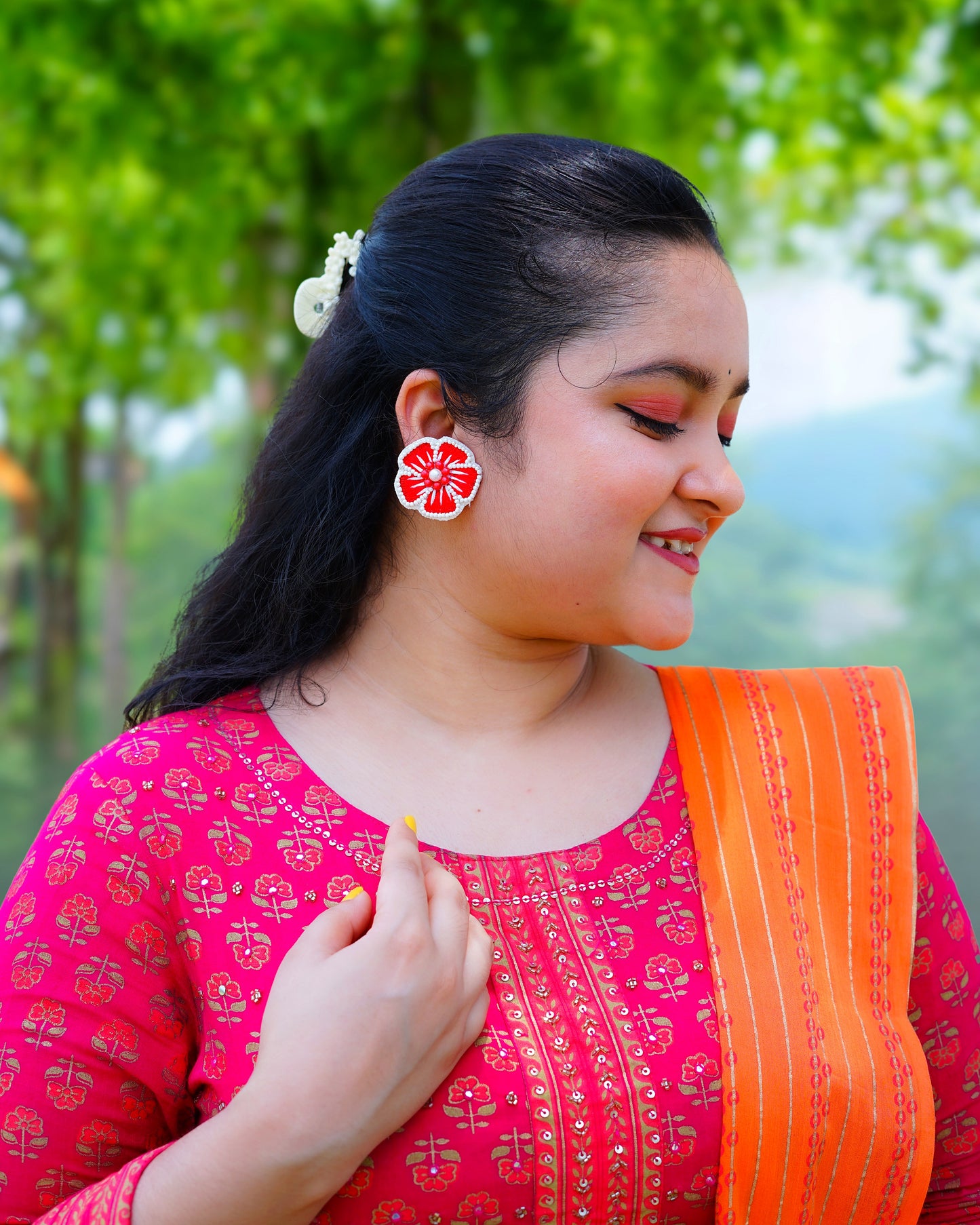 Desisnitch Floral Handmade Earrings