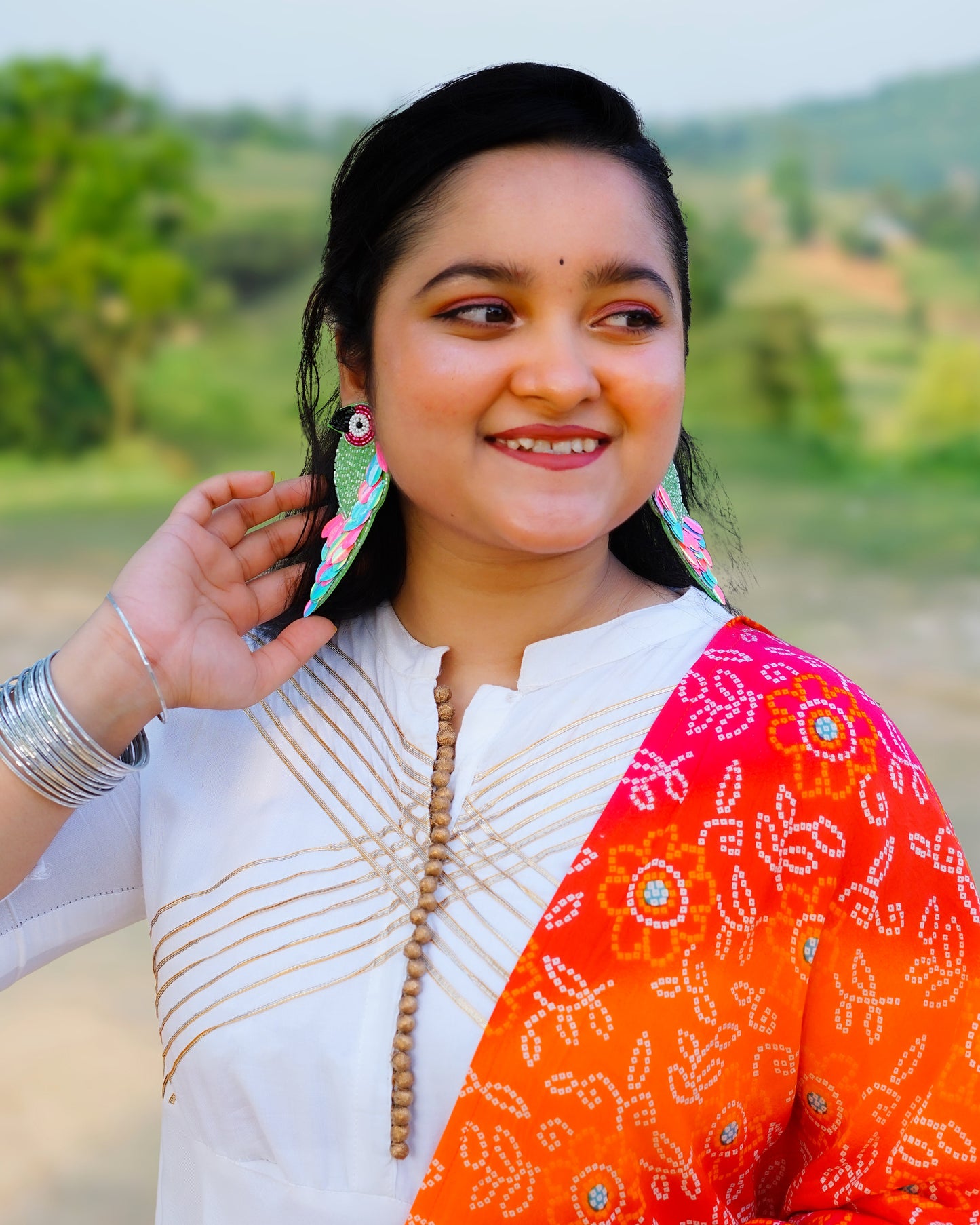 Desisnitch Parrot Handmade Earrings