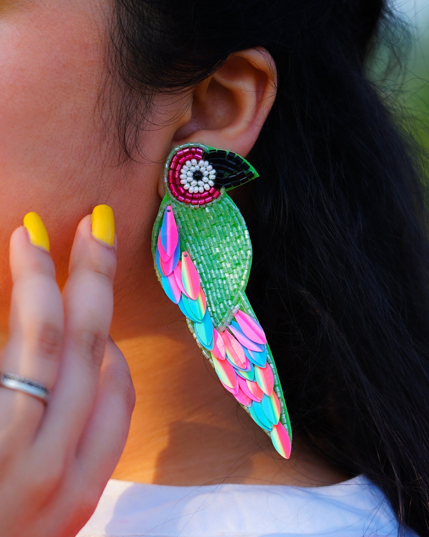 Desisnitch Parrot Handmade Earrings
